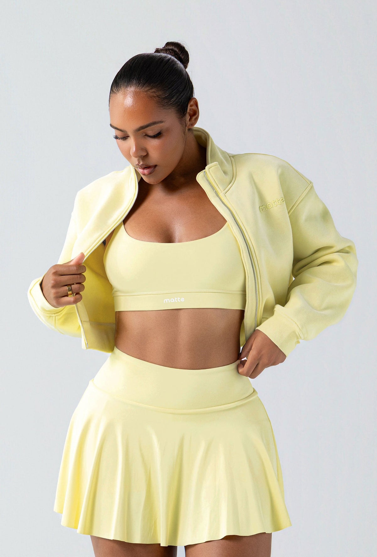 Matte Varsity Jacket - Buttercup