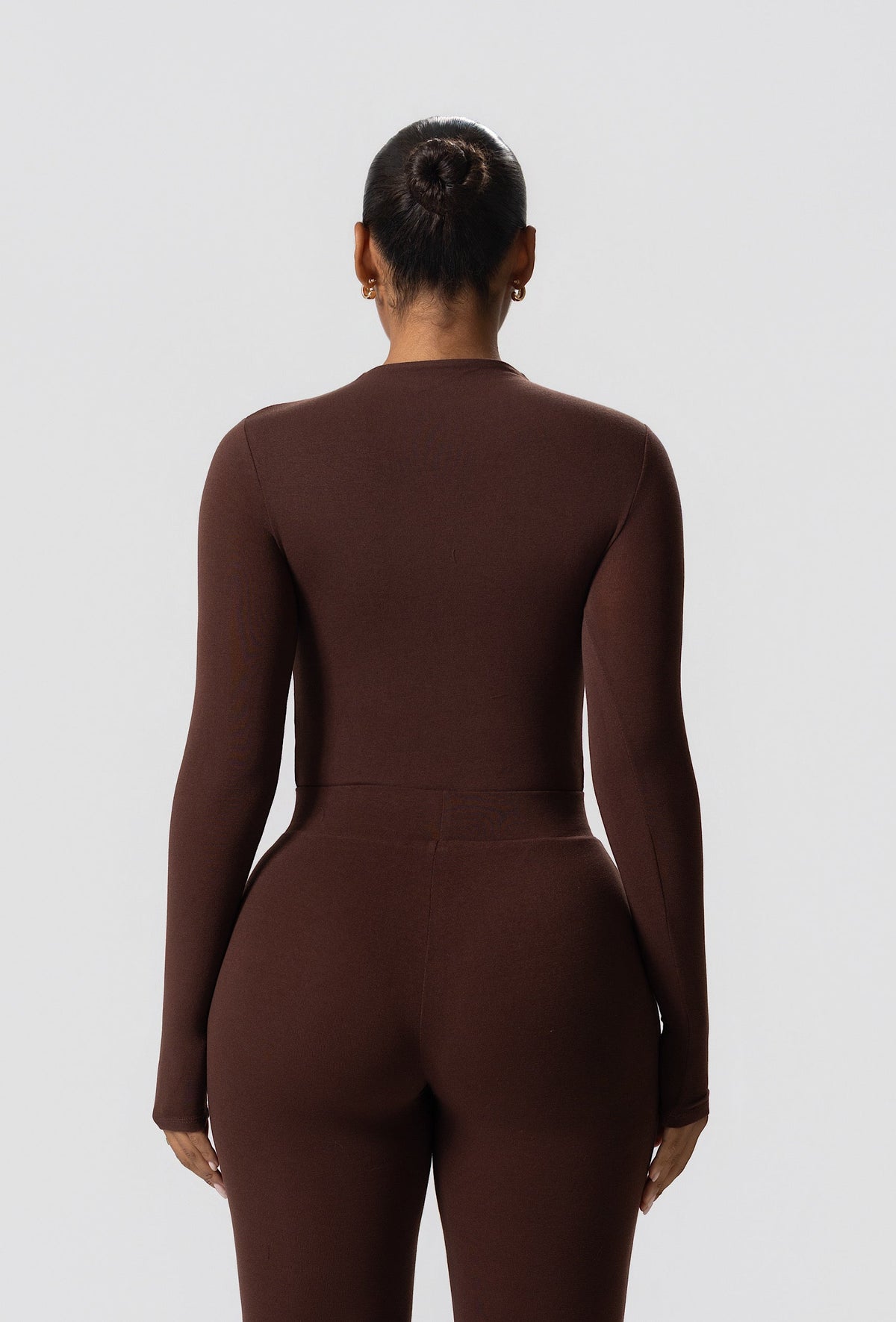 Matte Basix Sculpt Bodysuit - Chocolate