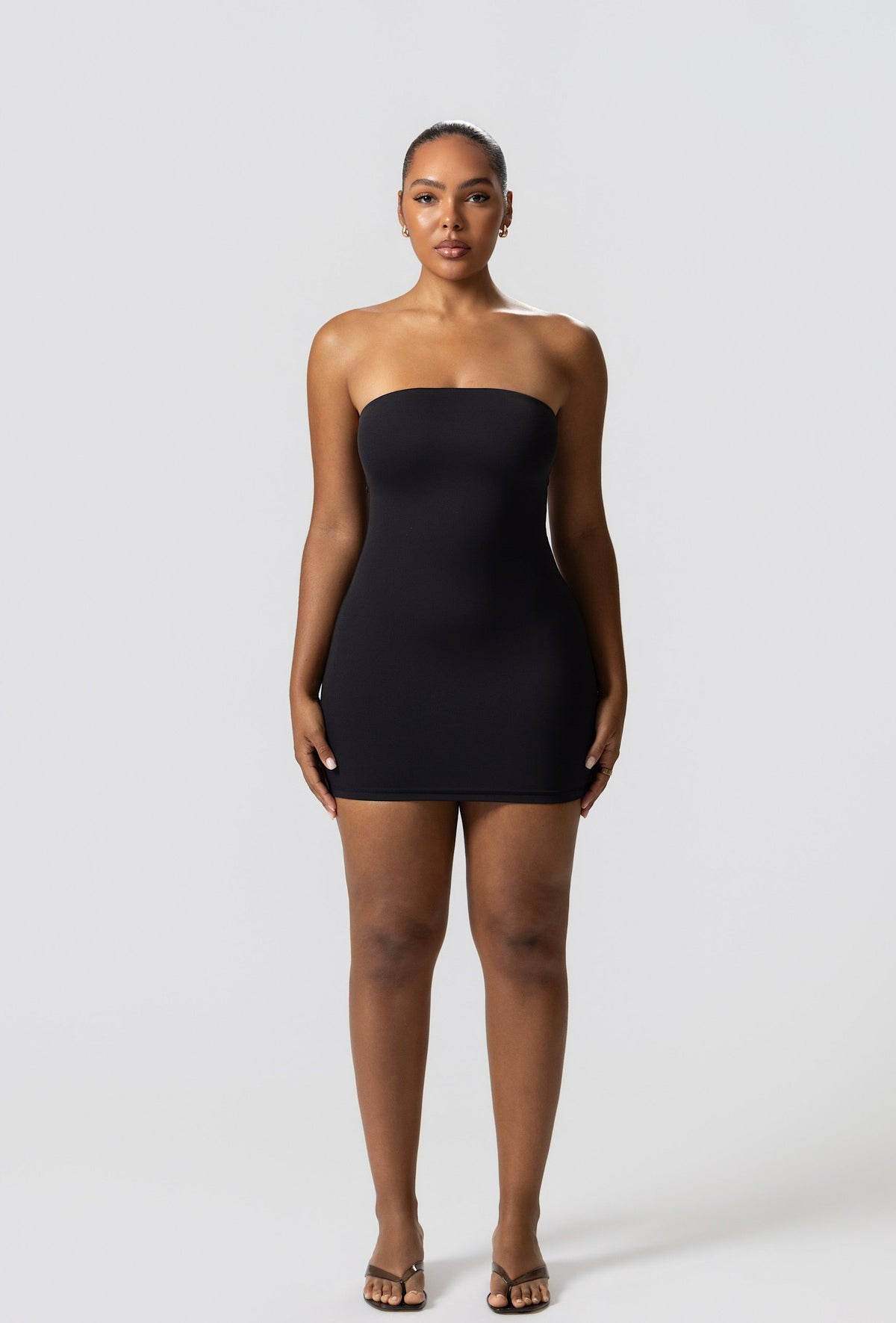 Sculpting Tube Mini Dress- Black